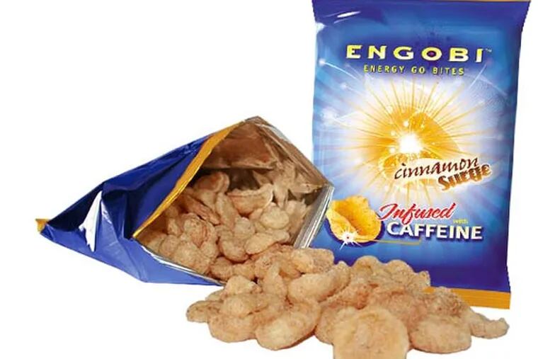Engobi (Energy Go Bites) are caffeine-infused cinnamon flavored potato chips. (Photo from LaunchPR.com)
