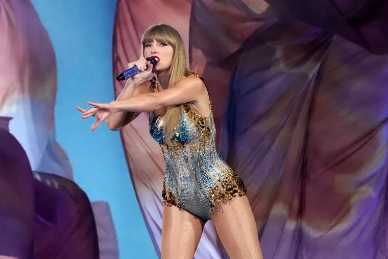 Taylor Swift performs during "The Eras Tour," Monday, Aug. 7, 2023, at SoFi Stadium in Los Angeles.