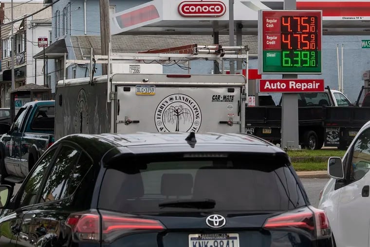 Diesel prices have moved up more quickly than gasoline prices nationwide. A Conoco gas station on West Chester Pike in Havertown sold diesel on Thursday for $1.64 more per gallon than regular gasoline, a spread of 34%. On Jan. 1, the spread between gasoline and diesel prices in the Philadelphia area was 11.5%, according to AAA.