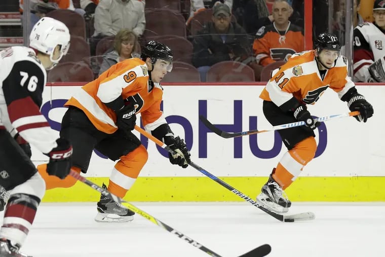The Flyers did well when they landed both Ivan Provorov, center, and Travis Konecny, right, in the same draft in 2015.