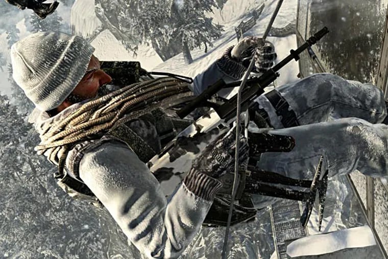 A scene from &quot;Call of Duty: Black Ops.&quot; Video games are more clearly linked to obesity than to violence. Inquirer archive