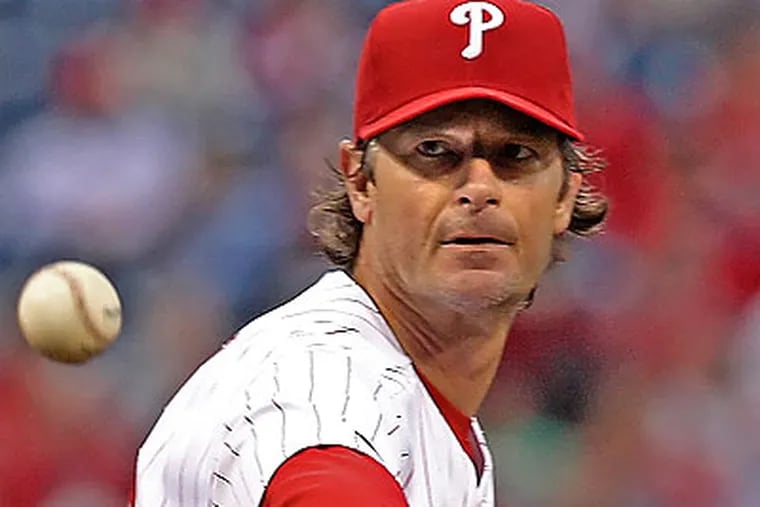 Jamie Moyer, 47, has 267 career wins, including nine this year. (Steven M. Falk/Staff file photo)