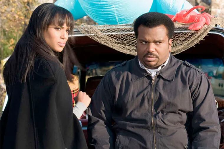 In Tyler Perry's &quot;Peeples,&quot; Craig Robinson plays Wade, who crashes girlfriend Grace's (Kerry Washington) posh family home in the Hamptons.