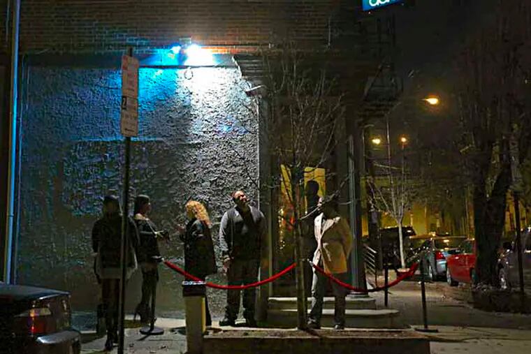 Club Aura in Northern Liberties has filed a defamation suit against the civic association there, the police and Philebrity. The club is seen on Friday, December 20, 2013.  (  Steven M. Falk / Staff Photographer )