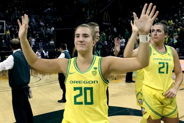 Oregon's Sabrina Ionescu was taken first overall by the New York Liberty in Friday night's WNBA draft.