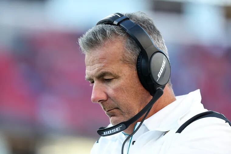 Head coach Urban Meyer lasted only 13 games with the Jaguars before he got the boot.