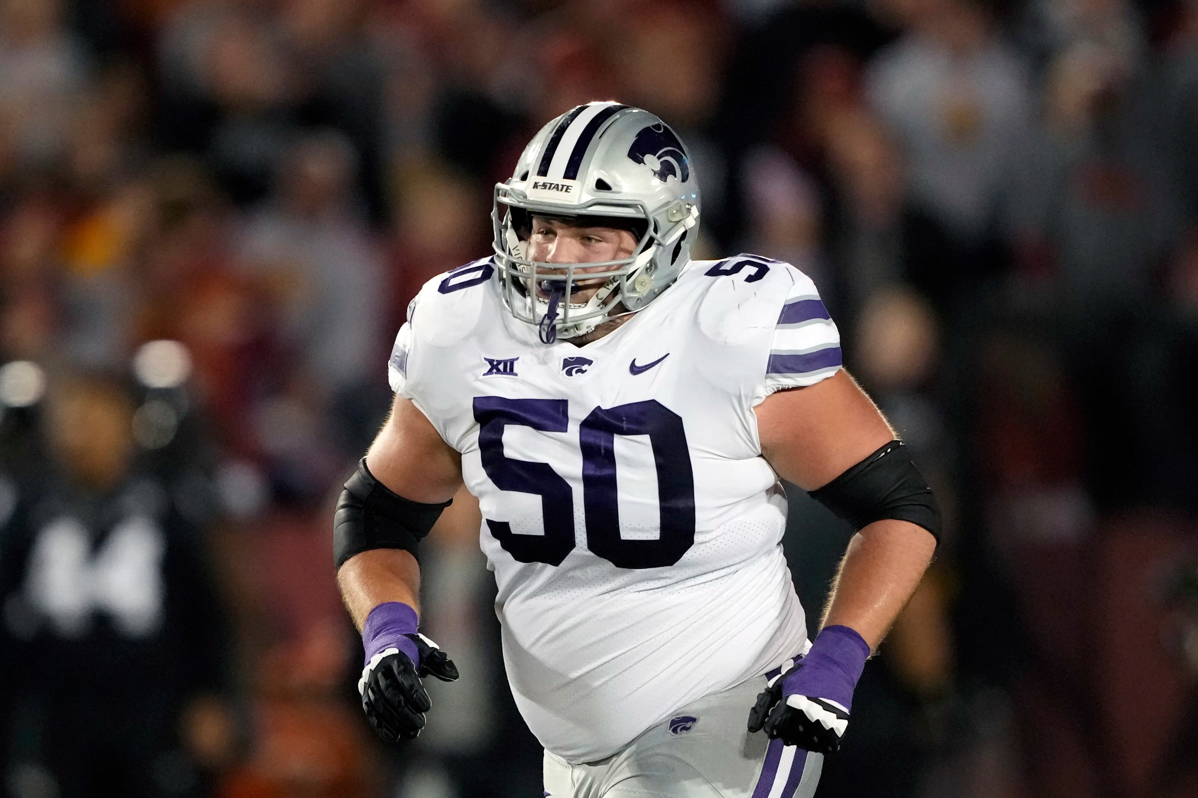 Kansas State offensive lineman Cooper Beebe has already met with the Eagles.