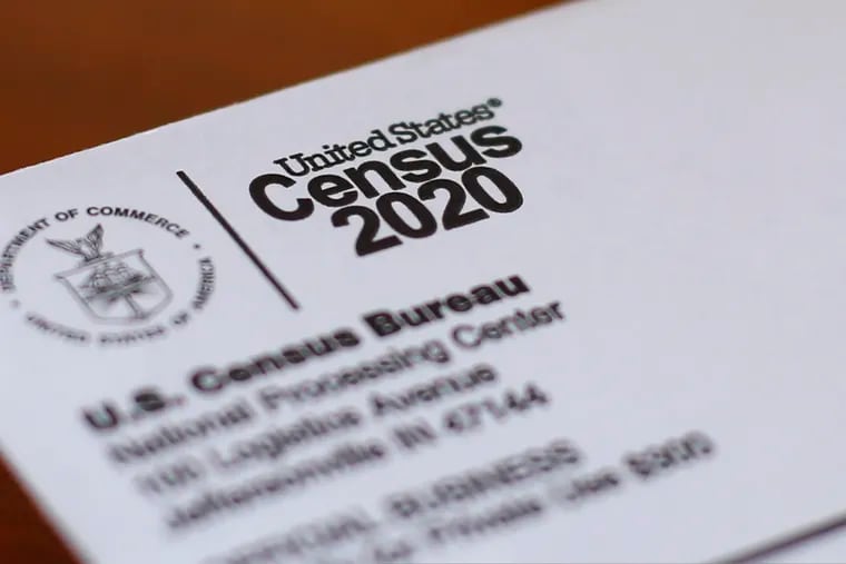 An envelope containing a 2020 census letter.