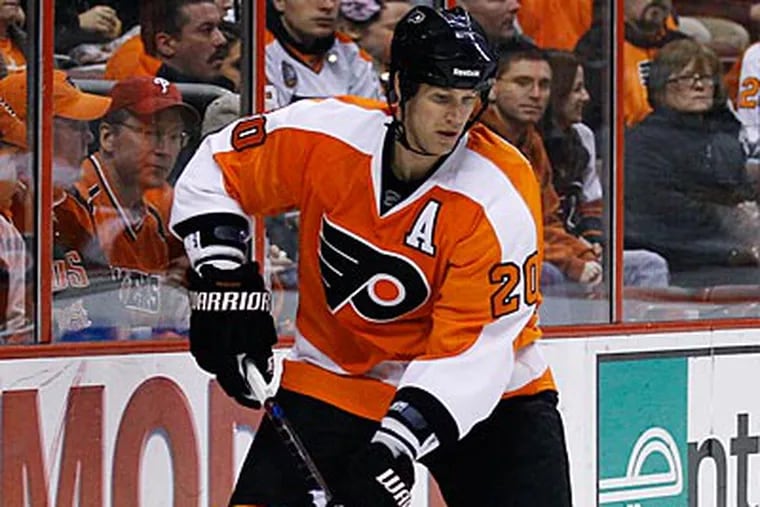 The Flyers have yet to announce whether Chris Pronger will be ready for the playoffs. (Matt Slocum/AP file photo)