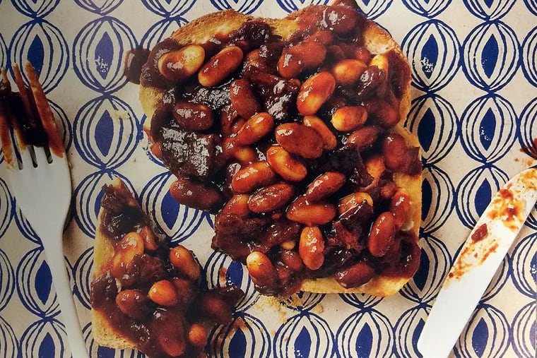 "Posh Beans" spread over toast.