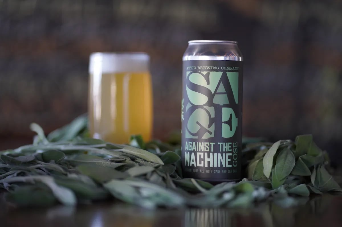 Sage Against the Machine sour gose beer from Attic Brewing Company.
