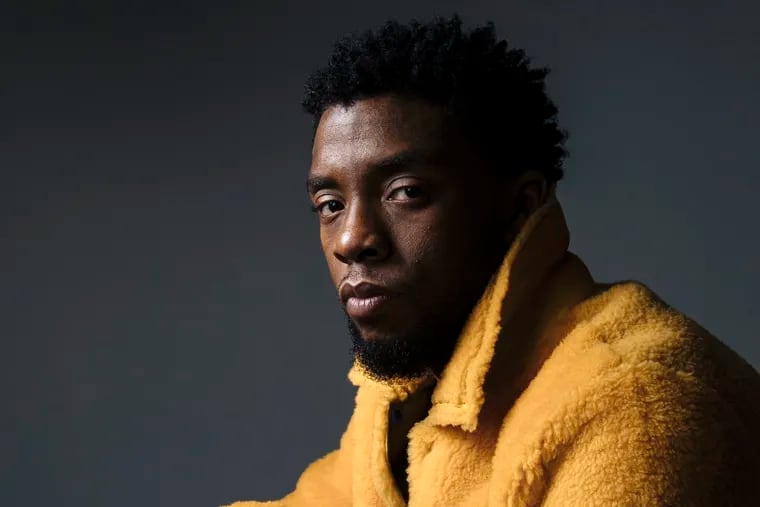 In this Feb. 14, 2018 photo, actor Chadwick Boseman poses for a portrait in New York to promote his film, "Black Panther."