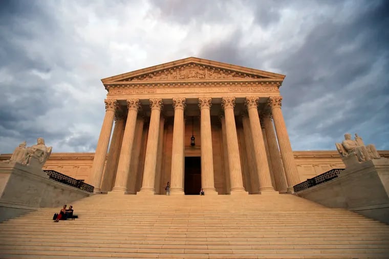 The U.S. Supreme Court is seen at near sunset in Washington, Thursday, Oct. 4, 2018. (AP Photo/Manuel Balce Ceneta)