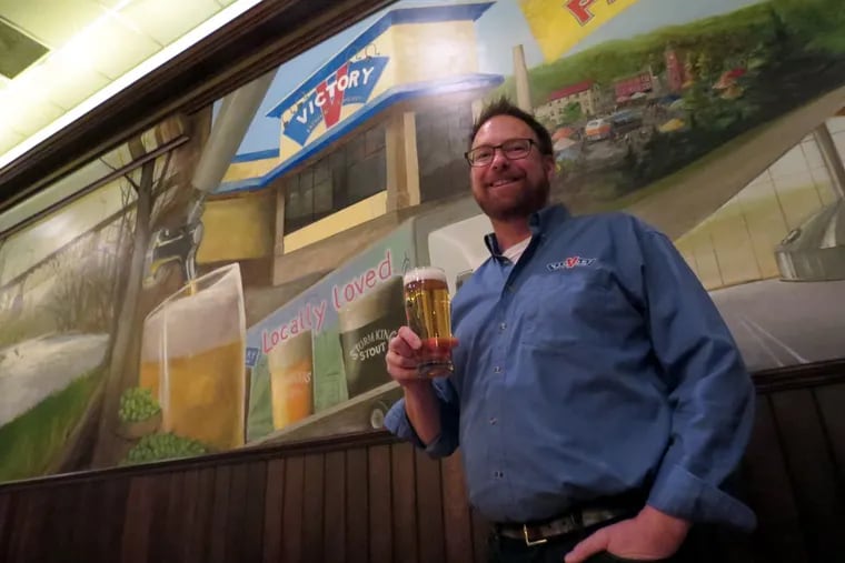 Bill Covaleski of Victory Brewing Co., with Victory Helles Lager.
