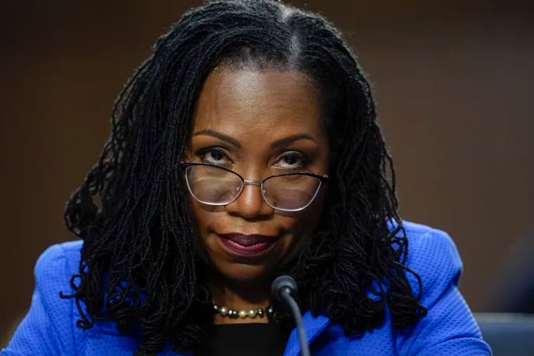 Supreme Court nominee Ketanji Brown Jackson testifies during her Senate Judiciary Committee confirmation hearing on Capitol Hill in Washington on Wednesday.