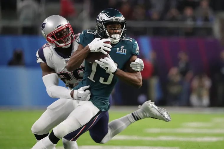Nelson Agholor, who had his fifth-year option exercised by the Eagles Monday, could remain in Philadelphia through the 2019 season.