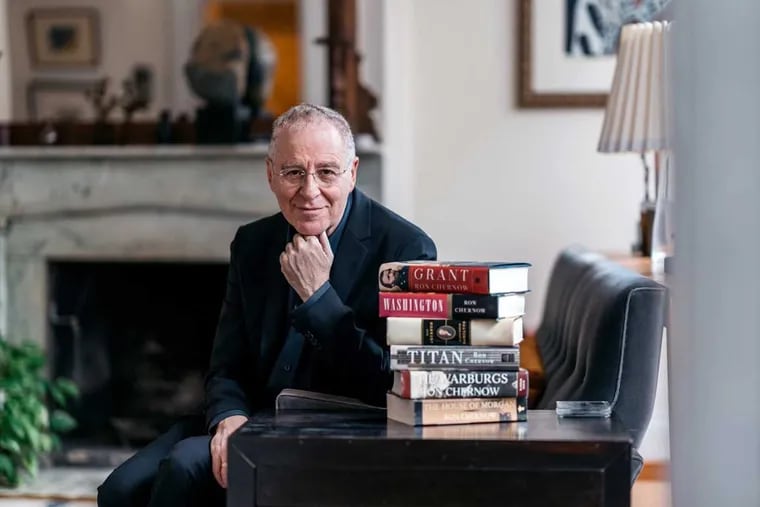 Ron Chernow in his Brooklyn Heights home. The author of numerous lengthy biographies, most notably “Hamilton,” has written a 1,074-page book on Ulysses S. Grant.