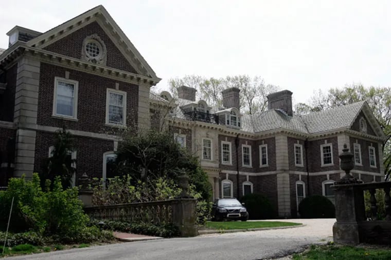 The front of the main house of the Ardrossan estate in Radnor Township. (Michael Perez/Inquirer)