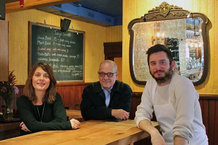 Owners Chloe Grigri and Bernard Grigri with chef Paul Lyons at The Good King Tavern, 614 S. Seventh St.