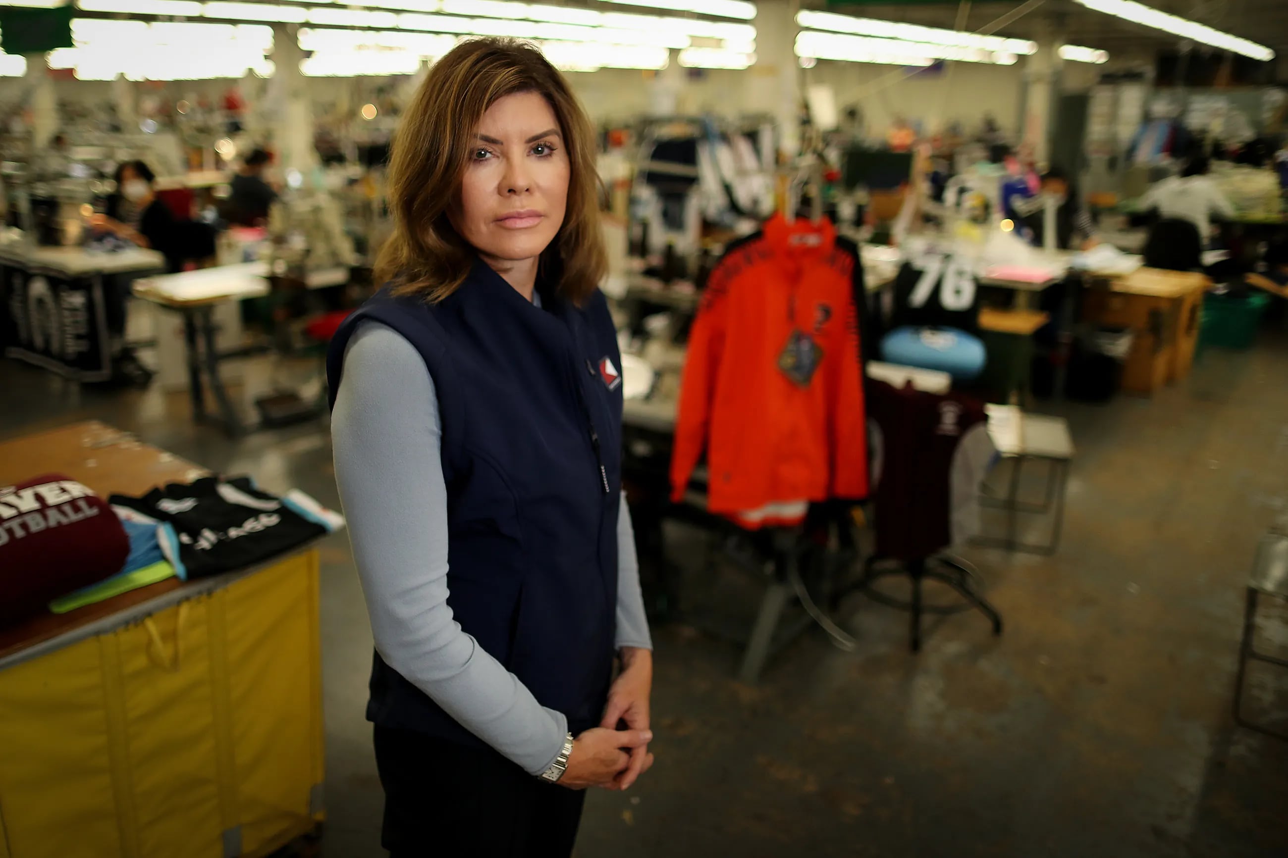Cindy DiPietrantonio, CEO at Boathouse Sports, poses for a portrait at its headquarters in Philadelphia on Oct. 20, 2020.