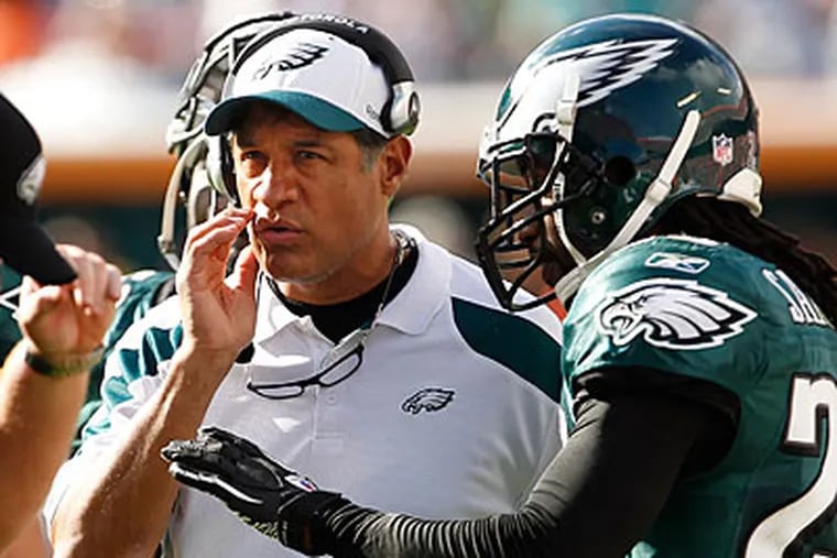 Defensive coordinator Juan Castillo exhibited an aggressive game plan against the Dolphins. (Ron Cortes/Staff Photographer)