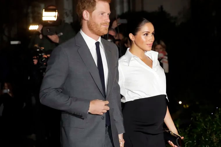 In February, Prince Harry and his conspicuously pregnant wife Meghan Markle attended the annual Endeavour Fund Awards in London. (AP Photo/Kirsty Wigglesworth, File)