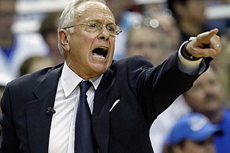 Larry Brown, who now coaches the Charlotte Bobcats, has been rumored as a possible replacement for Eddie Jordan. (AP Photo/John Raoux)