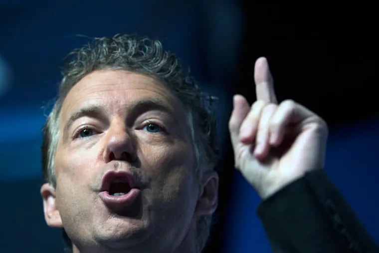 Sen. Rand Paul will enter the 2016 race this week with one of his first events in a Democratic area. (AP Photo/Molly Riley, File)