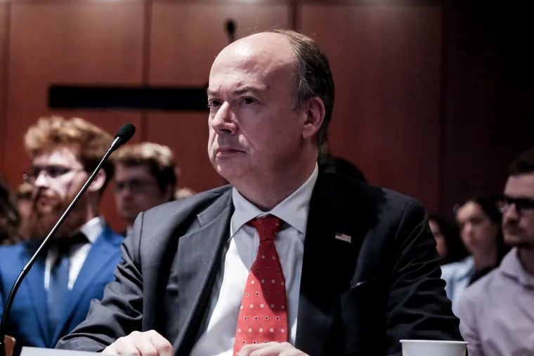 Jeffrey Clark, former acting assistant attorney general, testifying at hearing held by U.S. Rep. Matt Gaetz (R. Fla.) in the U.S. Capitol on June 13.