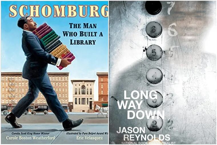 “Schomburg” author Carole Boston Weatherford and “Long Way Down” author Jason Reynolds will both be at Saturday’s African American Book Fair at Community College of Philadelphia.