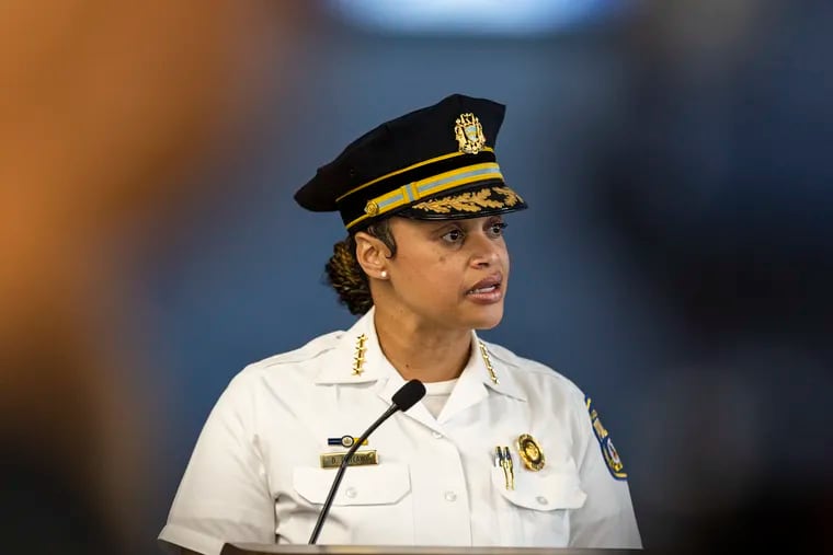 Philadelphia Police Commissioner Dannielle M. Outlaw in a file photo from last month.