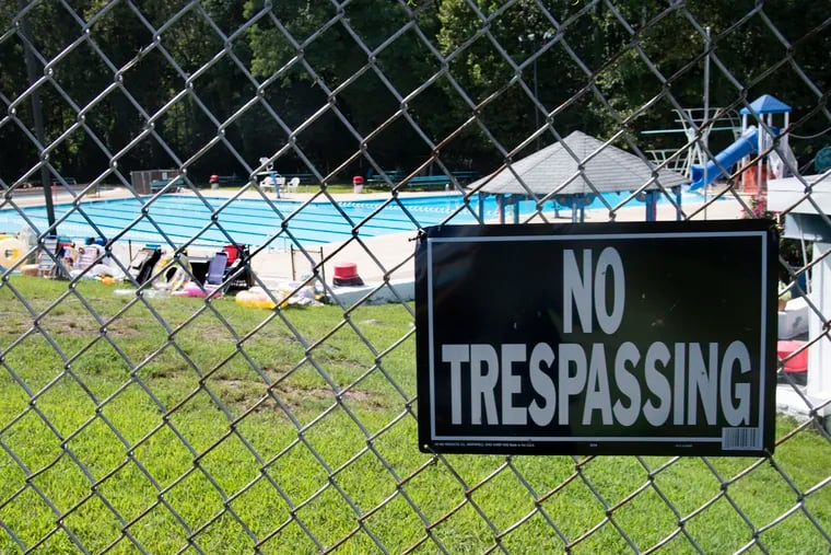 Folcroft Swim Club is shown in Folcroft Pa. Wednesday, August 21, 2019. A boy's body was found in a pool after he and a group of others appeared to have snuck into a Delaware County swimming club after it closed, according to police.