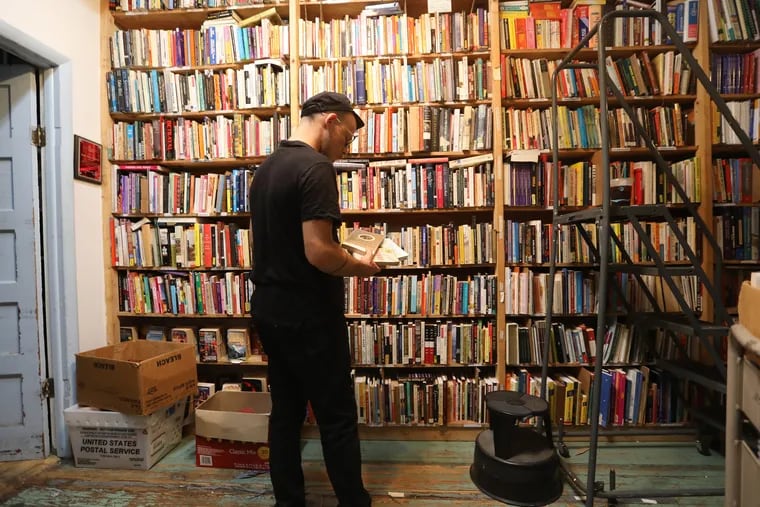 Keir Neuringer at the Books Through Bars offie in West Philadelphia.
