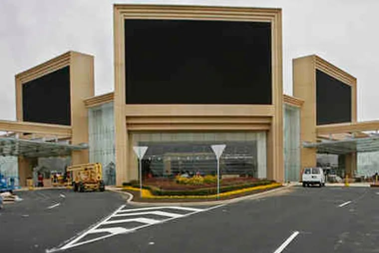 The exterior of parx can be seen from from the State Roadin Bensalem. Pending state approval, parx will open tomorrow. (Alejandro A. Alvarez / Staff Photographer)