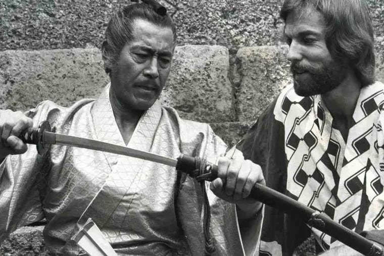 Toshir&#0244; Mifune and Richard Chamberlain in the mini-series &quot;Shogun,&quot; digitally restored and released as a five-disc set. It was shot on location in Japan, set in the 17th century, and shown on NBC.