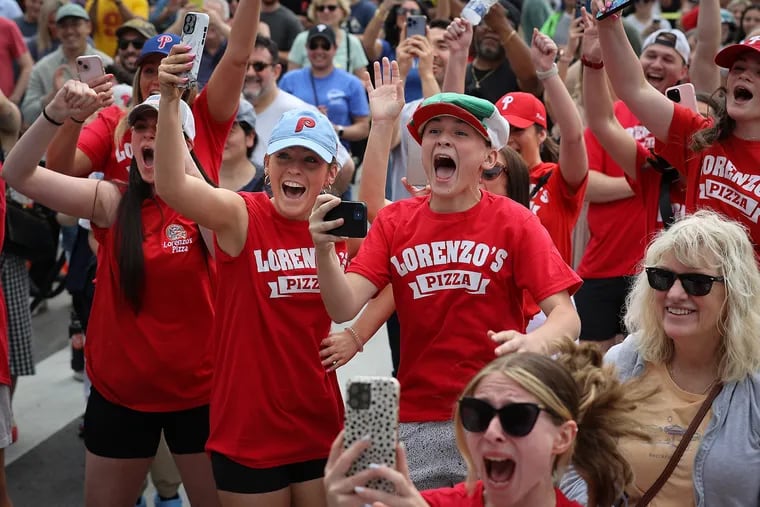 Supporters react as Lorenzo’s wins first place in the hoagie contest.