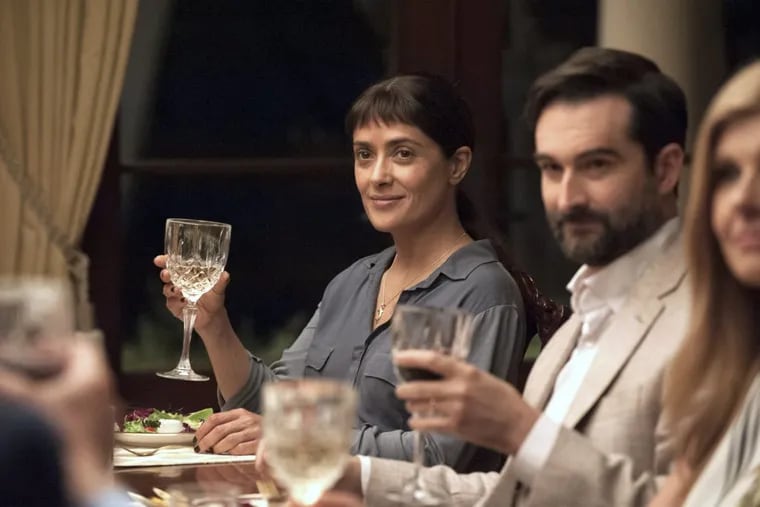 Salma Hayek gives a memorable performance as an outsider dining with a group of plutocrats in "Beatriz at Dinner."