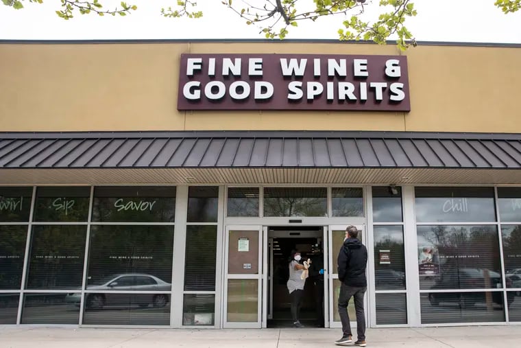 Curbside pickup is being offered at many Fine Wine and Good Spirits stores, including the one at the Shops at Brewerytown.