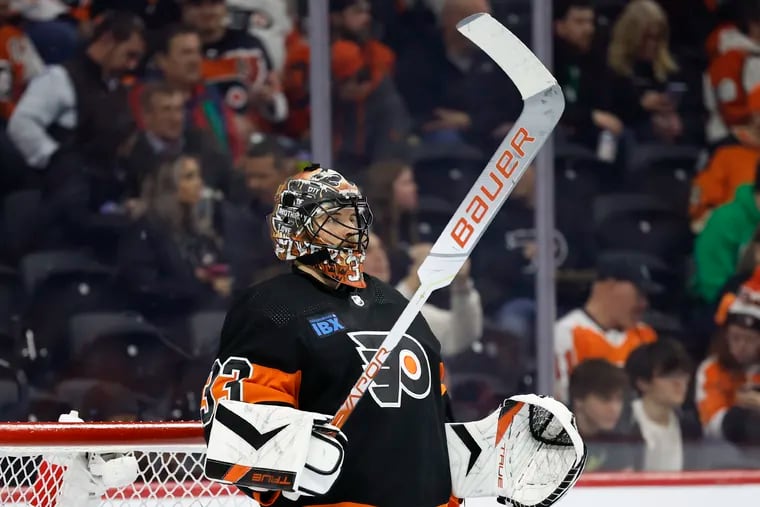 Flyers goalie Sam Ersson has looked worn down lately. Will he get the nod for the majority of the final six games?