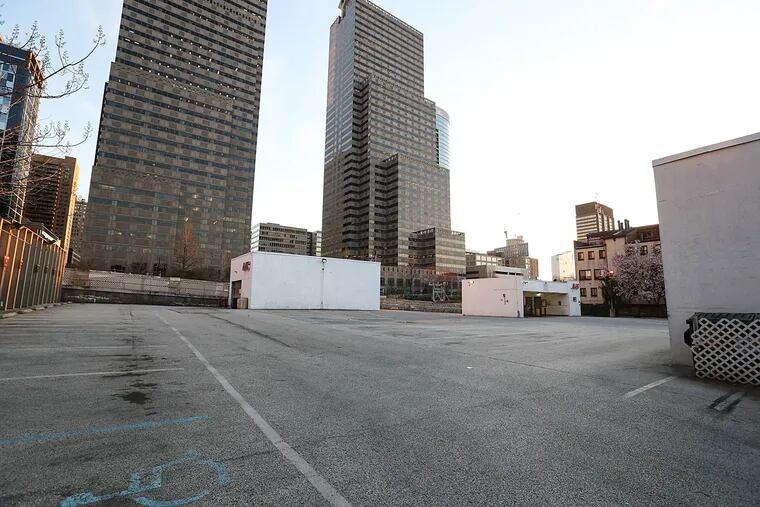 Parkway Corp. is looking to sell this lot at 20th and Arch Streets as undeveloped land.