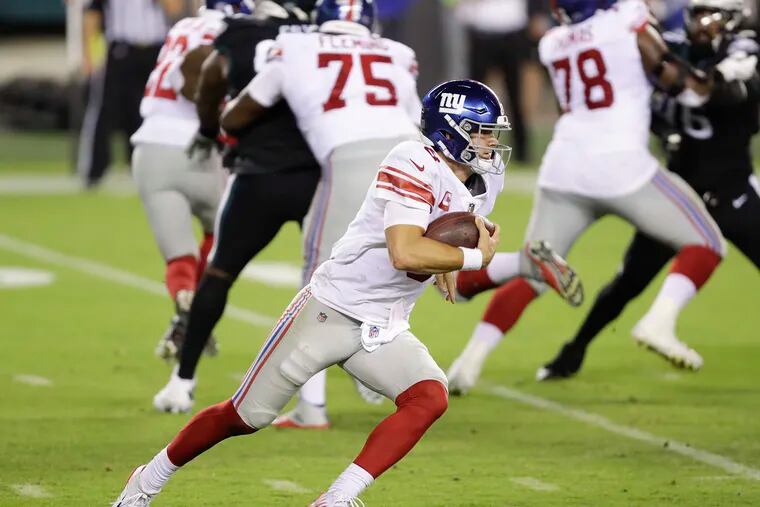 Giants quarterback Daniel Jones could be the difference in Sunday's game against the Eagles.