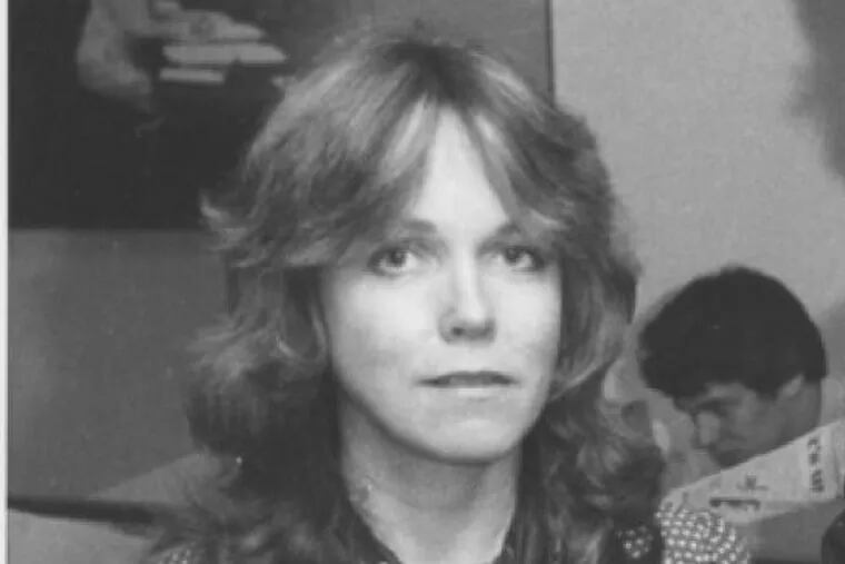 Julianne Hastings in United Press International’s New York newsroom in the late 1970s.