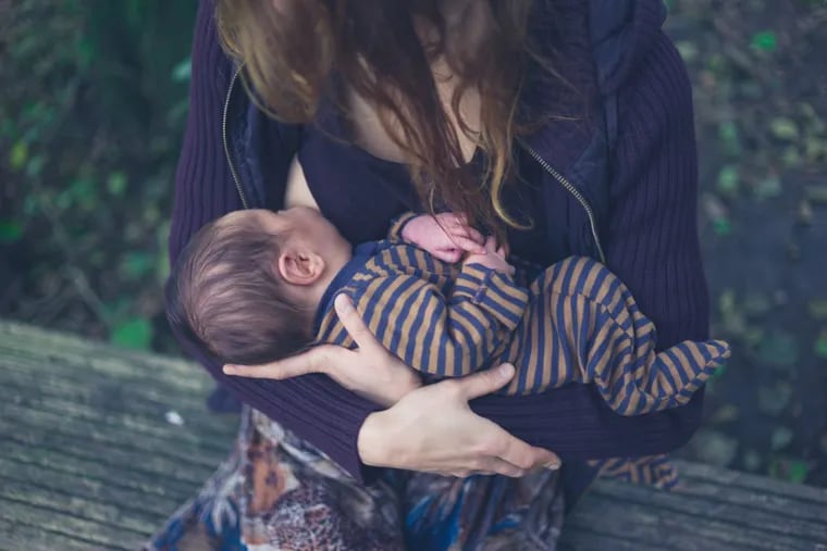 A young mother breastfeeding her baby. A state grant for Chester is designed to boost breastfeeding rates in that city.