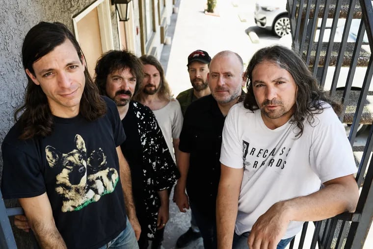 The War on Drugs' new album is "I Don't Live Here Anymore." The band is (from left), Anthony LaMarca, Charlie Hall, Robbie Bennett, Dave Hartley, Jon Natchez, and Adam Granduciel.