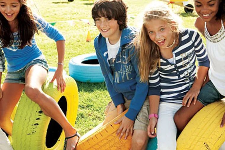 Aeropostale's store for the small set offers hoodies, tanks, jeans, and more for youngsters. (Photo courtesy of Aeropostale)