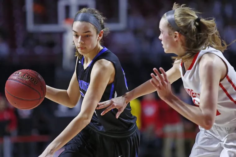 Haley Meinel, left, averaged 15.8 points per game while helping lead Central Bucks South to the PIAA Class 6A final.