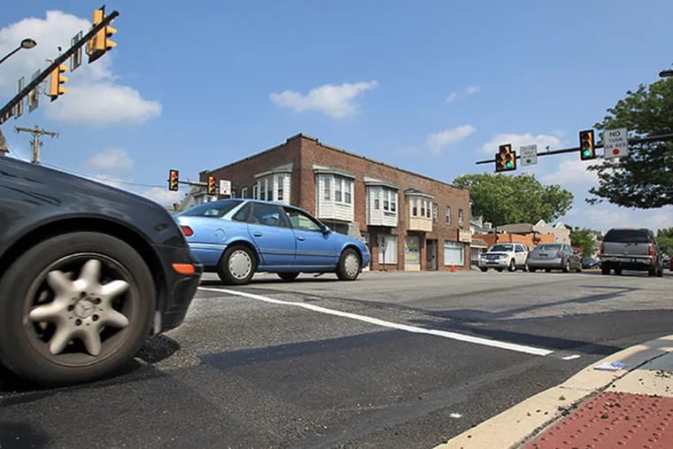 Abington has installed three new red-light cameras Abington.  Old York Road and Susquehanna Rd., shown here, is one of the intersections with new cameras. ( CHARLES FOX / Staff Photographer )