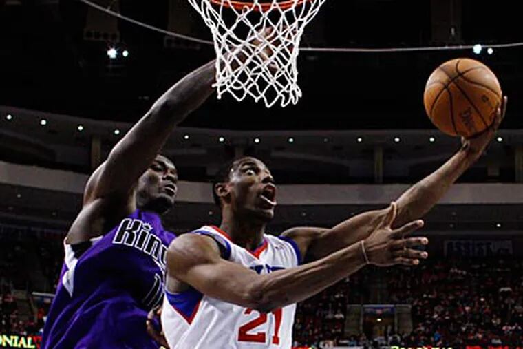 Thaddeus Young scored 4 points on 2 of 11 shooting in Sunday's loss to the Kings. (Matt Slocum/AP Photo)
