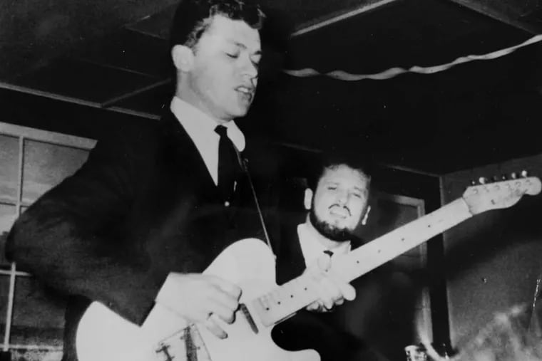 Robbie Robertson playing with Ronnie Hawkins' band The Hawks.