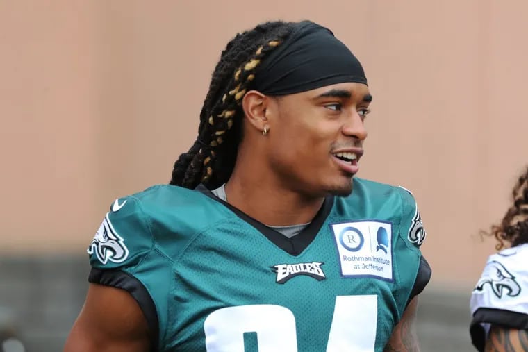 Receiver Marcus Johnson is taking a healthy shot at making the Eagles’ roster.